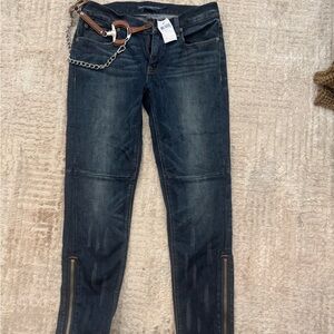 Ralph Lauren Sport Dark Wash  Women’s Jeans with Side Zippers